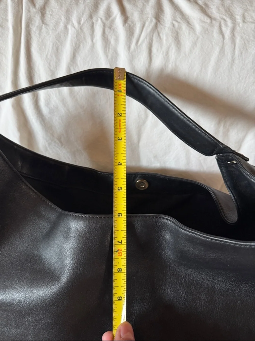 Rebecca Minkoff Bryn Double Zip Hobo Bag black leather w/ gold studs & fringe - Picture 11 of 12